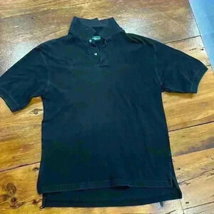 Outer Banks 100% cotton black collar polo shirt size large